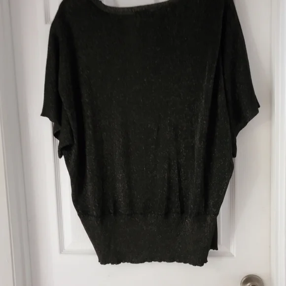 Dressy Plus Size Blouse. Black With Bronze Shimmer In It - Picture 6 of 8
